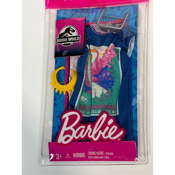 Barbie Jurassic World Doll Fashion Pack Clothes Dress Sunglasses Outfit Dinosaur - Picture 4 of 6